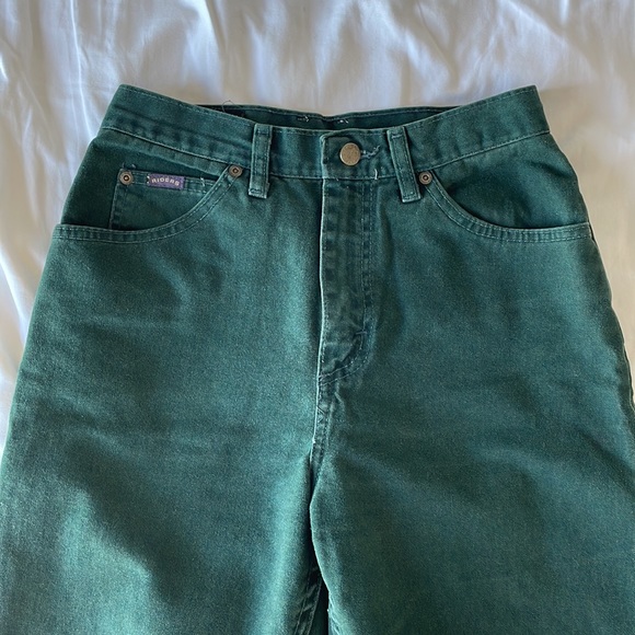 Vintage hunter green denim mom jeans - Picture 2 of 5